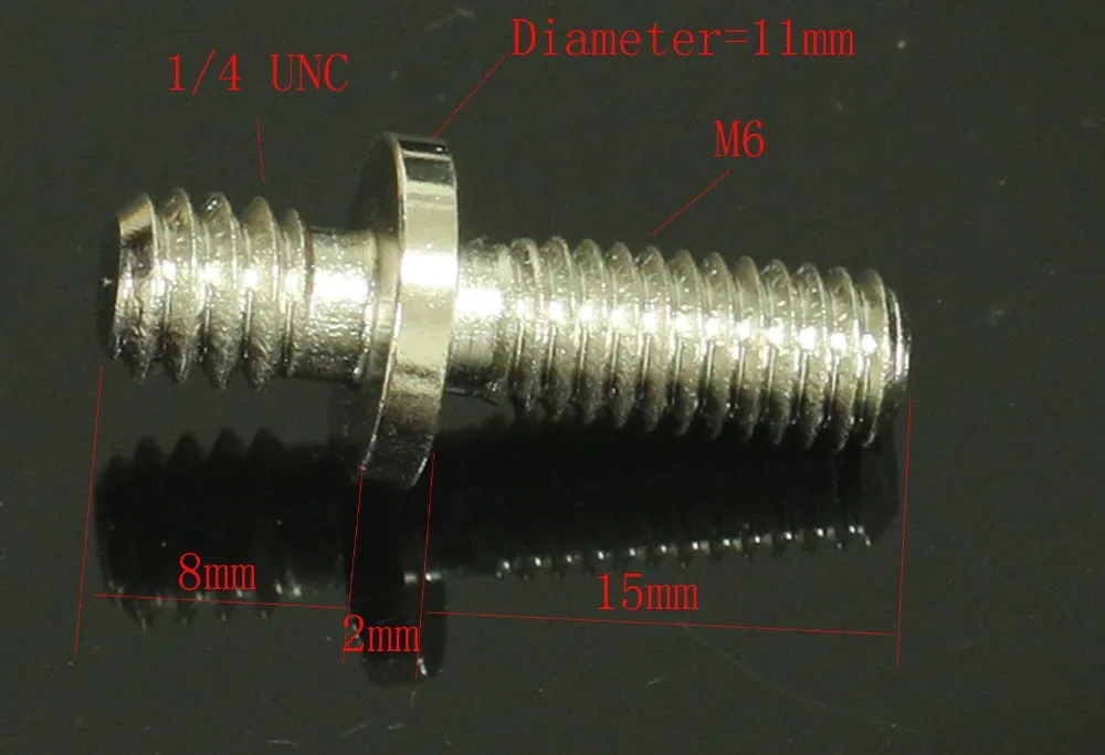 1pcs long 1/4" Male Threaded to M6 Male Threaded screw
